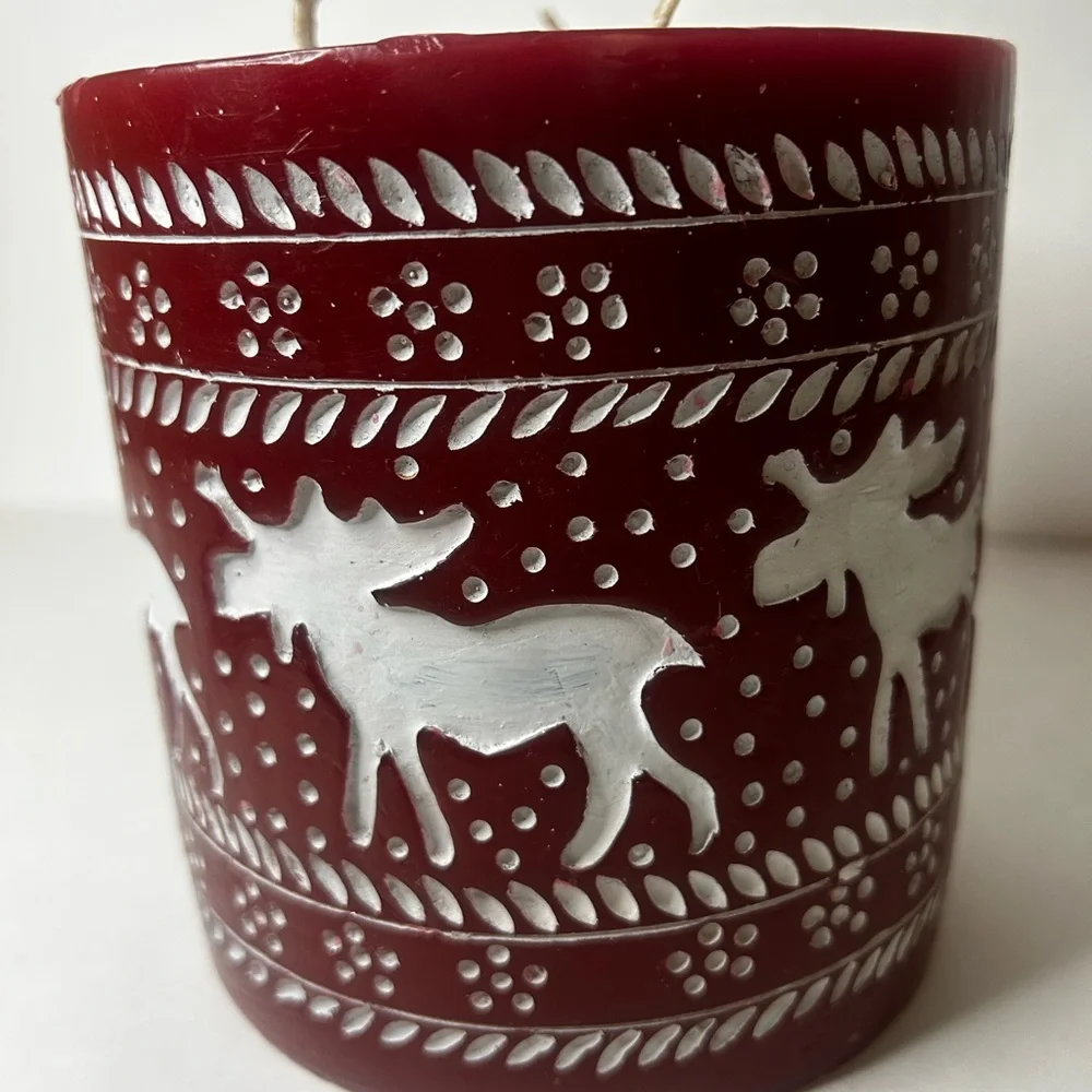 Sur La Table Moose Candle Cabin Lodge Christmas 3 Wick